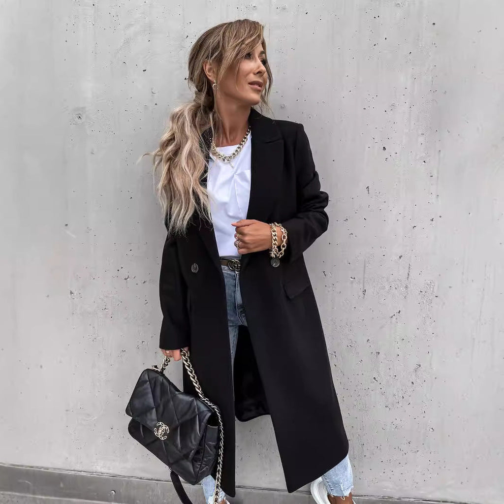 Women's Elegant Oversized Wool Coat