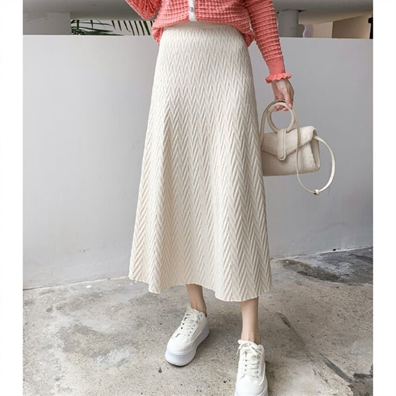 Maxi Skirt with Zigzag Pattern