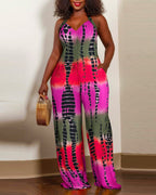 Women's Floral Wide Leg Jumpsuit