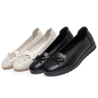 Women's Breathable Moccasins with Decorative Hole Design and Comfortable Sole