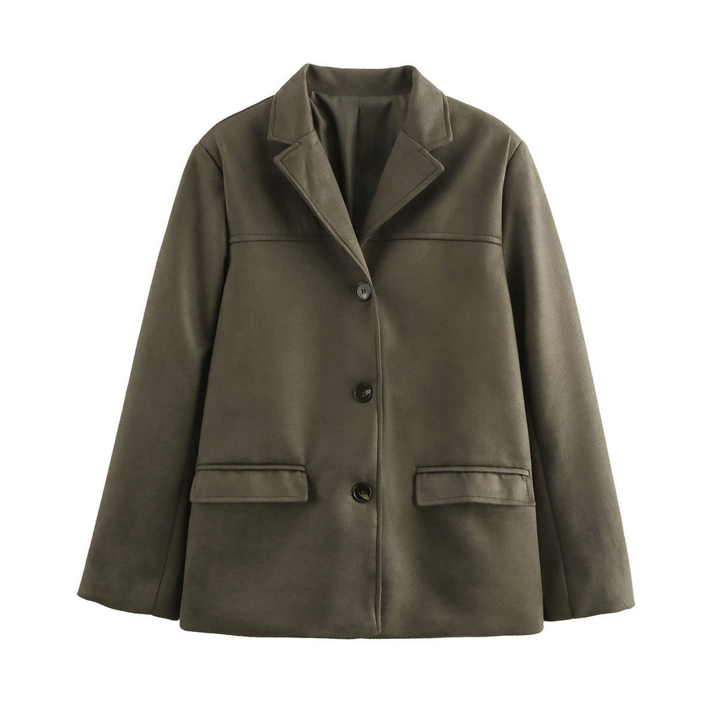 Women's Elegant Modern Cut Jacket with Pockets