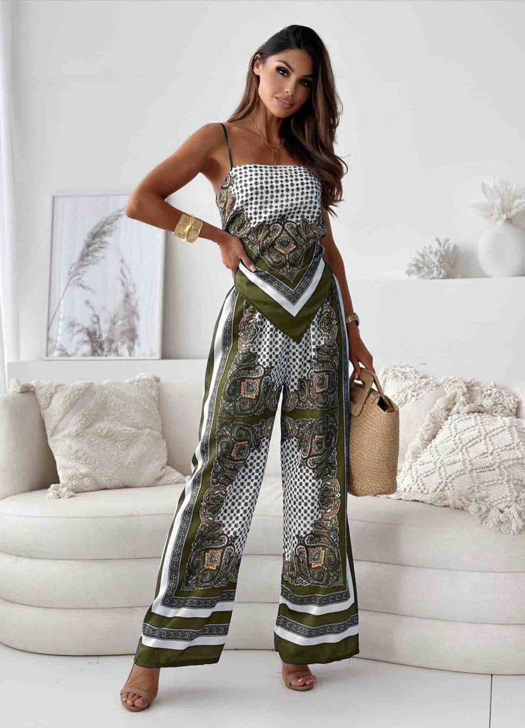 Women's Boho Wide-Leg Jumpsuit