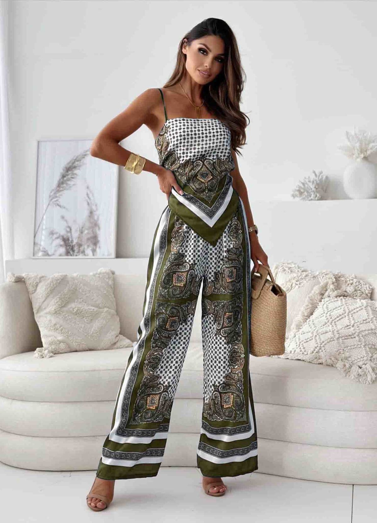 Women's Boho Wide-Leg Jumpsuit