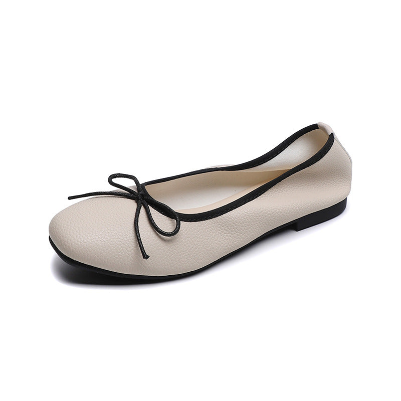 Women's Ballet Flats with Bow Accent