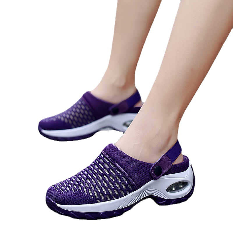 Women's Breathable Clogs with Elastic Comfort and Non-Slip Sole