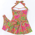 Women's Swimwear with Romantic Paisley Pattern