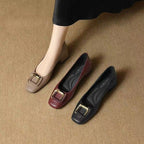 Women's Ballet Flats with Elegant Buckle Detail