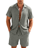 Men's Ribbed Fine Knit Lounge Set