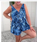 Casual Women's Jumpsuit with Colorful Animal Print