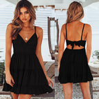 Women's Swim Dress with Refined Straps and Chic Cut