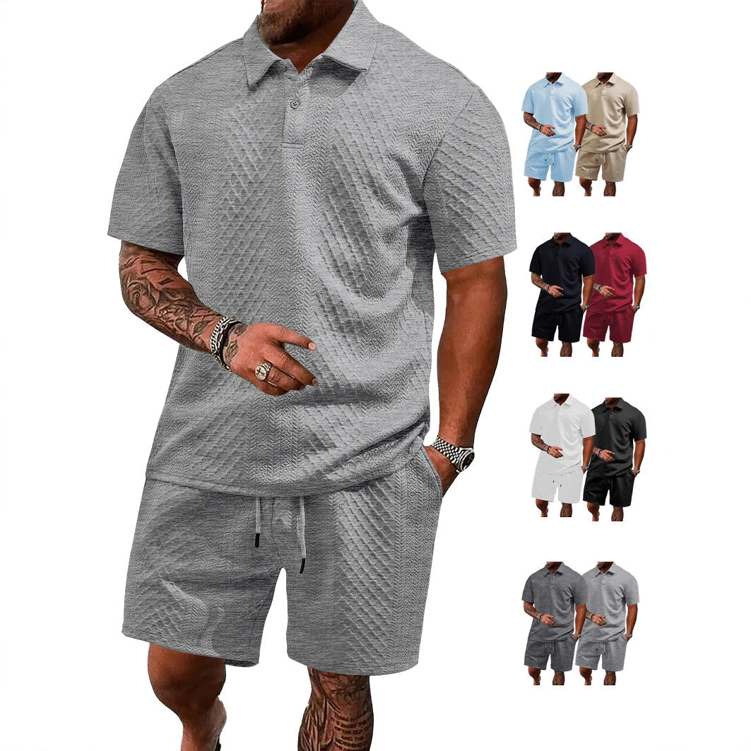 Women's Casual Polo Set with Shorts