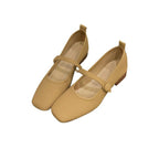 Women's Ballet Flats with Elegant Strap and Textured Finish