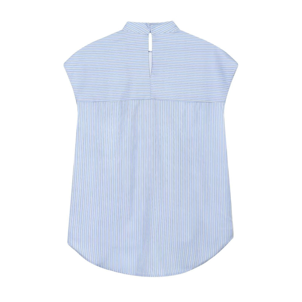 Women's Blouse with Modern Cut and Unique Tie Collar