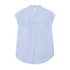 Women's Blouse with Modern Cut and Unique Tie Collar