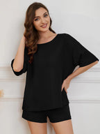 Women's Comfortable Oversized Top and Shorts Set