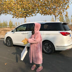 Women's Cozy Oversized Coat with High Collar and Side Pockets