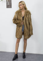 Elegant Long Faux Fur Coat