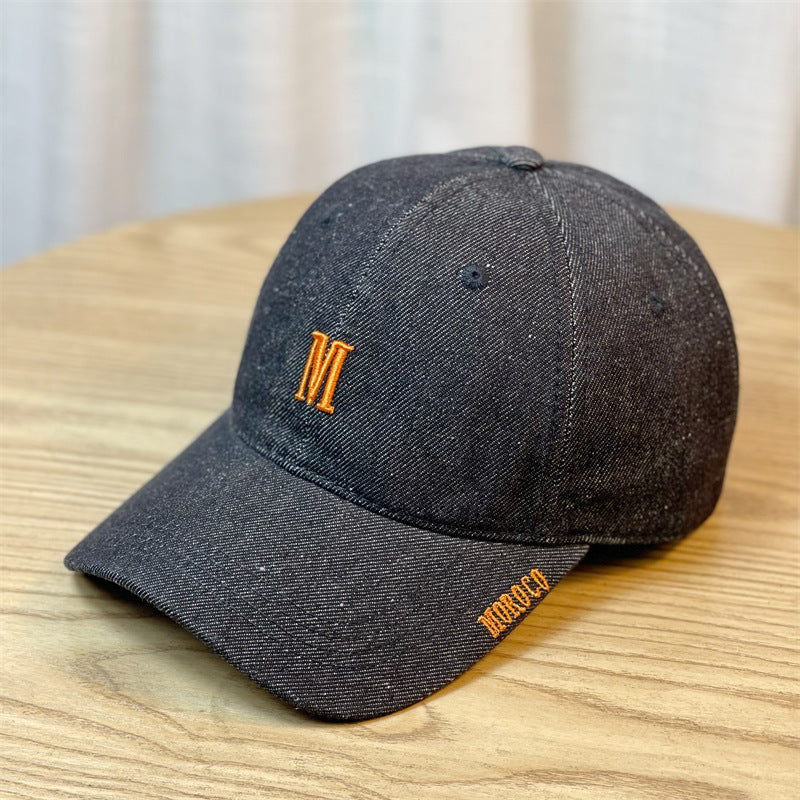 Men's Embroidered Denim Baseball Cap