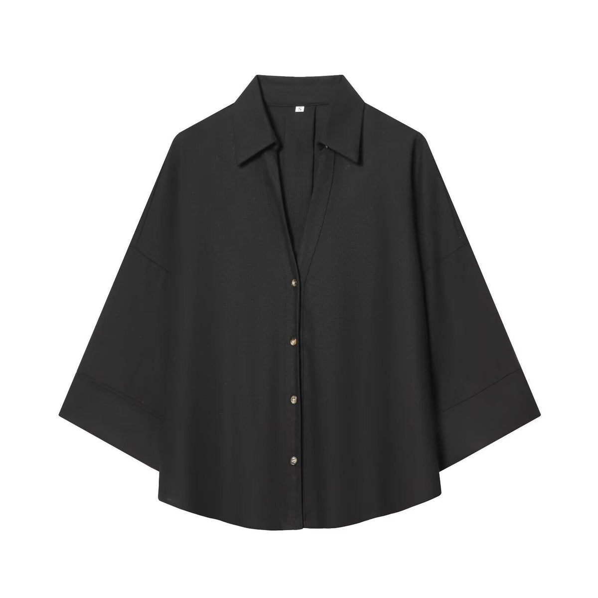 Women's Shirt Blouse with Casual Cut and Elegant 3/4 Sleeves