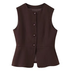 Women's Sleeveless Blazer Jacket