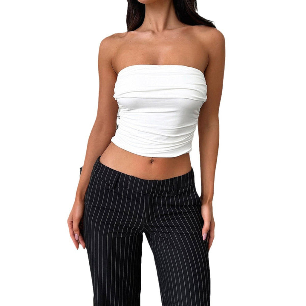 Women's Bandeau Top with Ruched Design