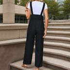 Casual Jumpsuit with Pockets and Button Details