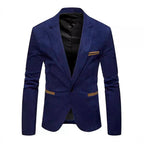 Women's Elegant Slim-Fit Blazer with Textured Fabric
