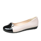 Women's Ballet Flats with Elegant Bow Accent and Non-Slip Sole