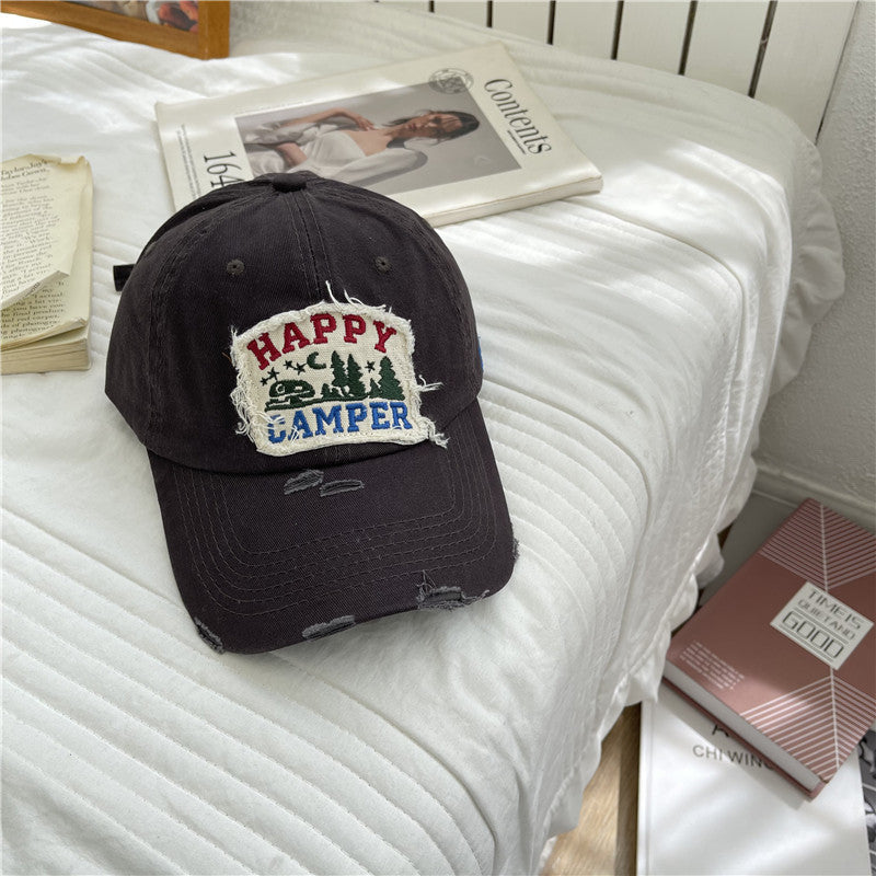 Men's Distressed Vintage-Inspired Baseball Cap