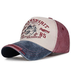 Men's Vintage-Inspired Embroidered Wolf Cap