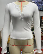 Women's Long Sleeve Button-Down Shirt, Slim Fit