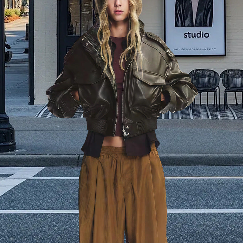 Women's Statement Jacket with Voluminous Sleeves