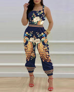 Casual Women's Jumpsuit with Floral Design