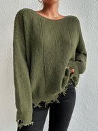 Women's Cotton Sweater with Oversized Fit