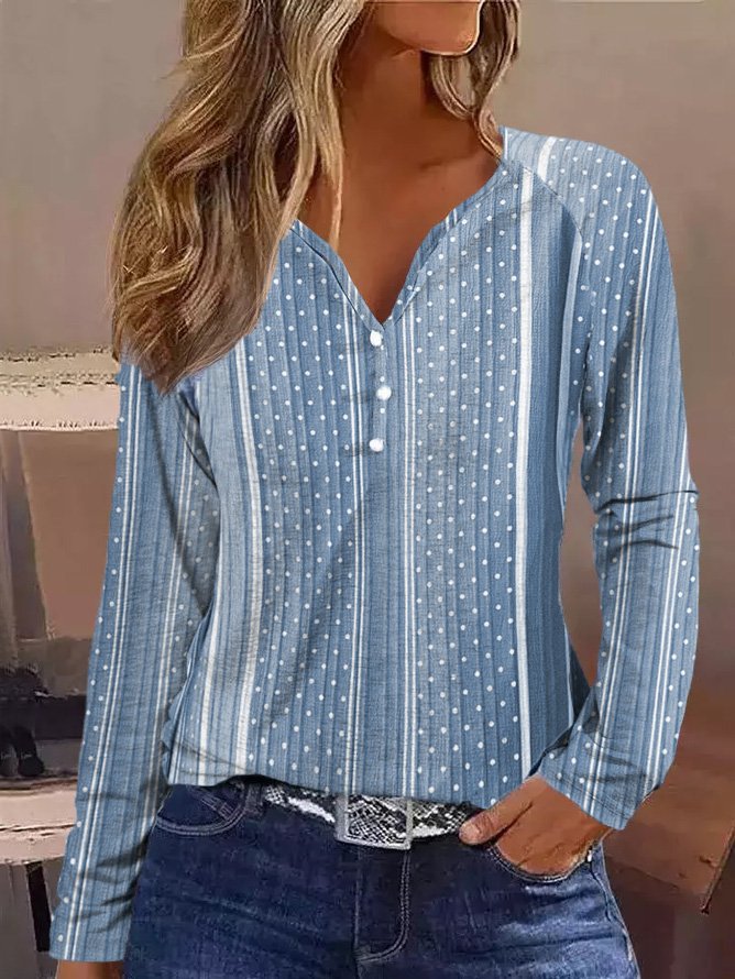 Women's Striped Long-Sleeve Shirt