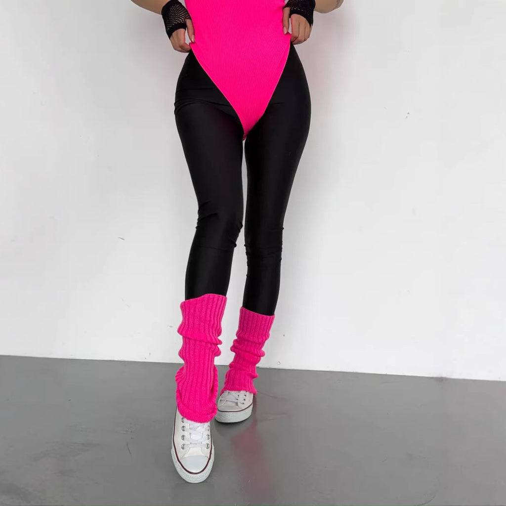 Women's High-Gloss Sports Leggings with High Waist