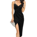Women's Elegant Evening Dress with Sparkling Effect