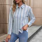 Women's Long-Sleeve Striped Blouse