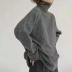 Women's Comfortable Turtleneck Sweater in Wool Blend