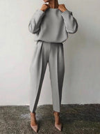 Casual Two-Piece Set with Wide Cut and Stylish Details