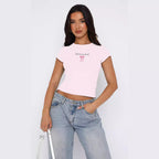 Women's Comfortable Crop Top with Fashionable Print