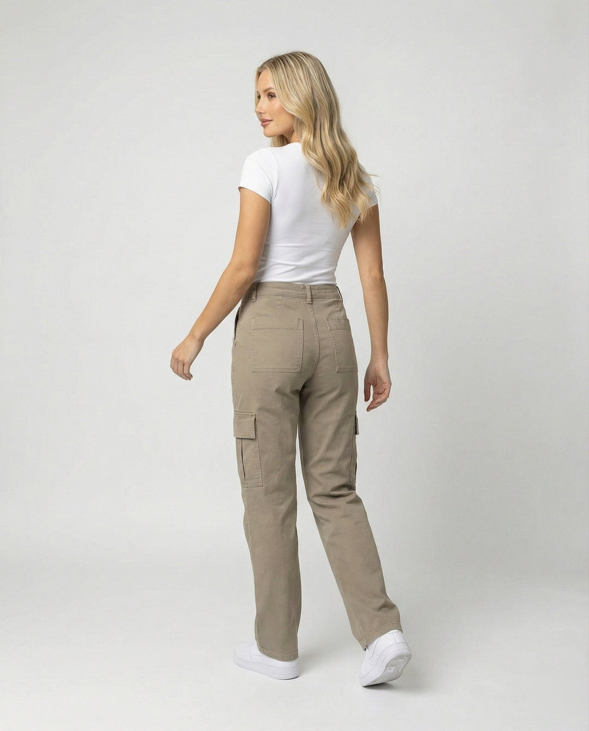 Women's High-Waisted Workwear Cargo Trousers