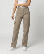 Women's High-Waisted Workwear Cargo Trousers