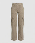 Women's High-Waisted Workwear Cargo Trousers
