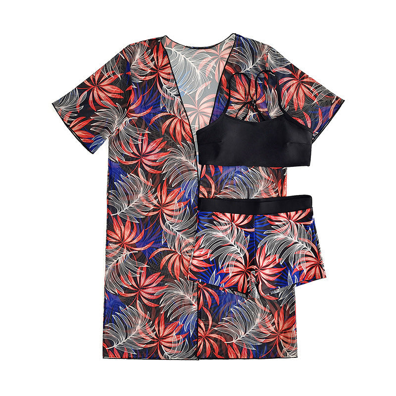 Women's Floral Short-Sleeve Robe