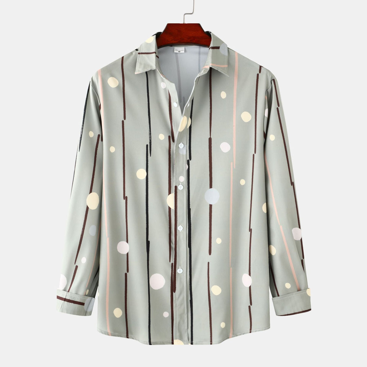 Women's Long Sleeve Blouse with Modern Graphic Pattern