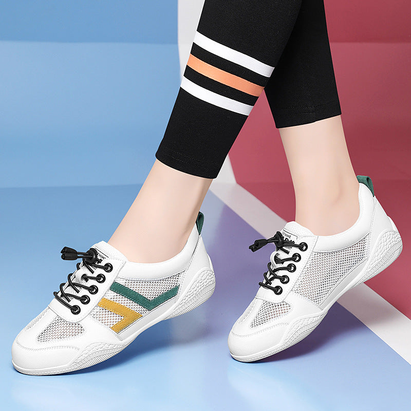 Women's Breathable Casual Sneakers with Elastic Lacing System and Non-Slip Sole