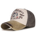 Men's Vintage-Inspired Wolf Graphic Baseball Cap