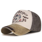 Men's Vintage-Inspired Wolf Graphic Baseball Cap