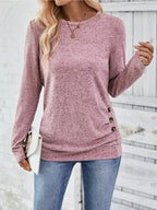 Casual Long-Sleeve Shirt with Asymmetric Cut